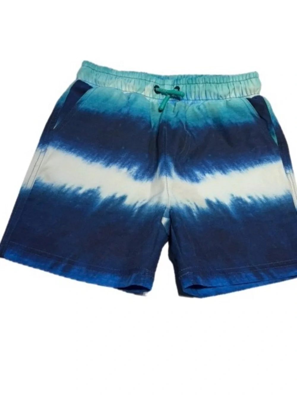 Andy & Evan Boys Blue Tie Dye Ombre Lined Board‎ swim Suit Trunks Shorts Sz 4T